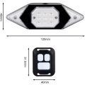 Miniatyrbilde 4 av 5: Bakre sykkellys, trådløs kontroll Steady/Flash 39 LED