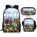 Miniatyrbilde 1 av 5: Roblox Tredelt Student Skolesekk 17 tommer