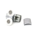 Miniatyrbillede 3 af 5: Sæt med 4 dobbelthjul - til skydedør til brusebad, 2 hjul med 23 mm diameter zinklegering badeværelse