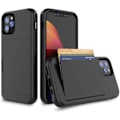 Miniatyrbillede 2 af 8: iPhone 13 Pro Max etui Stødabsorberende kortholder mobilcover + linse Sort iPhone 13 Pro Max + 2 linser