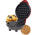 Miniatyrbillede 1 af 3: Mini Vaffeljern, Bærbar Elektrisk Rund Mini Maker Grill, Mini Vaffeljern Maskine til Individuelle Vaffler, Paninis, Hash Browns, Andre på Farten