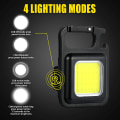 Miniatyrbilde 2 av 4: st Mini oppladbar lommelykt, 500 lumen 4 moduser Bærbar liten m