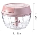 Pikkukuva 2 / 5: Manuaalinen minilohkotin, kannettava lihamylly (vaaleanpunainen, 160 ml)