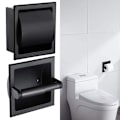 Miniatyrbillede 2 af 5: Indbygget toiletpapirholder til vægmontering
