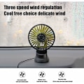 Miniatyrbillede 3 af 5: Mini bilventilator Bilventilator USB 3-trins bilventilator køler med sugekop