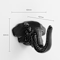 Miniatyrbillede 1 af 3: Elefant Næse Frakke Krog Enkelt Krog Badeværelse Sort