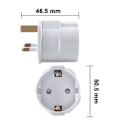 Miniatyrbilde 4 av 5: 2x Reiseadapter Adapterplugg for England - Reiseplugg Strøm EU til UK Sokkel - Reiseplugg Hvit