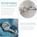 Pikkukuva 3 / 5: Cot Bumper 4 Weave Baby Cushion Snake Braided Bumper Velvet #1