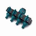 Miniatyrbillede 5 af 5: Haveslange Splitter 4-vejs Plast Vandhane Slangekoblinger Vandfordeler Grøn, Sort 1 stk