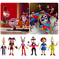 Miniatyrbilde 5 av 6: 6 Fantastiske digitale sirkusfigurer, Pomni Jax modellleker for barn, samleobjekter fra The Amazing Digital Circus 6pcs-b