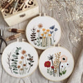Miniatyrbild 3 av 5: DIY Blommönster Broderikit Cirkel Broderi Korsstygn S301
