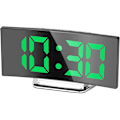 Miniatyrbild 2 av 5: Digital väckarklocka för sovrum, med temperatur och datum, grön