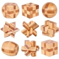 Pikkukuva 1 / 5: Puiset aivojumppapelit, aivojumppapeli, 3D IQ -palapeli, mini puiset aivojumppapelit, älykkyystesti, älyllinen koulutuspeli, logiikka, klassinen lelu, lahja