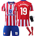 Miniatyrbillede 2 af 10: 2024-2025 Atletico Madrid hjemmebane fodbolduniform nr. 7 Griezmann trøjesæt med sokker og beskyttelsesudstyr til mænd{HONGDE} NO.7  socks + protective gear #20