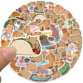 Miniatyrbild 3 av 7: 50 st Tecknade Capybara Graffiti Bagage Dekaler