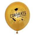 Miniatyrbilde 1 av 4: 50 x 12\" lateksballonger Graduation Bash ballonger Gold