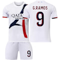 Miniatyrbild 10 av 10: 2024-2025 Paris tröja nr 7 Mbappe nr 19 Li Gangren nr 10 Dembele nr 9 Ramos fotbollsuniform set för barn {HONGDE} Size 10 socks XL