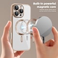 Pikkukuva 2 / 7: HONGDE Soveltuu Apple-sarjan uuteen CD-kuvioiseen läpinäkyvään magneettikortin pidikkeeseen ja iPhone-sarjan suojakuoreen grey iPhone16