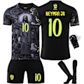 Miniatyrbild 2 av 8: 2025-2026 Brasilien Retro Special Edition Fotbollströja Nr 7 Vinicius Nr 10 Neymar Tröja Barnset{HONGDE} Size 7 socks #22