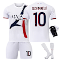 Miniatyrbild 5 av 10: 2024-2025 Paris tröja nr 7 Mbappe nr 19 Li Gangren nr 10 Dembele nr 9 Ramos fotbollsuniform set för barn {HONGDE} Size 10 socks #18
