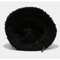 Miniatyrbilde 4 av 4: Vinterpelsbøttehatter Vintage Smile Cloche-hatter Varme, Svart