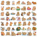 Miniatyrbillede 7 af 7: 50 stk Cartoon Capybara Graffiti Bagageklistermærker