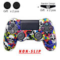 Pikkukuva 5 / 5: DATA FROG Liukumaton suojakalvo PlayStation 4 PS4 -ohjaimelle Pehmeä silikonikuori PS4:lle Joystick-tarvikkeet