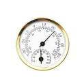 Miniatyrbild 2 av 4: Analog hygrometer temperaturmätare inomhus termometer guld