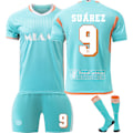 Miniatyrbild 3 av 9: 2024-2025 Miami 2:a Bortaställ Grön Fotbollströja Nr 10 Messi Major League Barn Vuxen Träningsdräkt Set{HONGDE} No. 10 socks + protective gear #XL