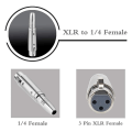 Miniatyrbillede 4 af 5: 5 stk. 3-polet XLR hun 1/4 tommer 6,3/6,5 mm mono hun mikrofonkonverter