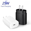 Pikkukuva 2 / 5: IC 25W Laturi Galaxy S22 S21 Note 20 Supernopea Lataus USB P Musta EU-pistoke