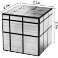 Miniatyrbild 2 av 5: Mirror Cube 3x3x3 Speed Cube - Silver Magic Cube Pussel Leksaker Kubspel för Barn & Vuxna
