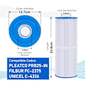 Miniatyrbild 2 av 6: 2-pack filterpatroner för Jacuzzi-filter, för Unicel C-4326 Pleatco PRB25-IN Filbur FC-2375