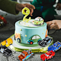 Pikkukuva 3 / 3: 6 leikkiautoa, Salama McQueen iso leikkiauto, metalliset leikkiautot, mini kilpa-autot [HONGDE]