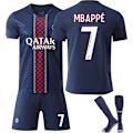 Miniatyrbillede 1 af 8: 2025-2026 Paris Fodboldtrøje Nr. 7 Mbappe 19 Li Gangren 10 Dembele 9 Ramos Trøjesæt Edition{HONGDE} Size 7 socks XS