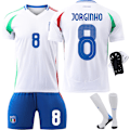 Miniatyrbilde 5 av 10: 2024-2025 Italiensk fotballdrakt nr. 8 jorginho European Cup draktsett{HONGDE} Home No. 8 + socks 28 yards