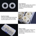 Miniatyrbilde 5 av 5: 520 stk Nylon skiver Plastpakninger M2 M2.5 M3 M4 M5 M6 M8 M10