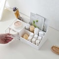 Miniatyrbillede 5 af 7: Kosmetisk opbevaringsboks Multifunktionel plastik skrivebord (hvid)