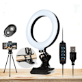 Miniatyrbilde 1 av 5: Videokonferansebelysningssett, ringlys for fjernarbeid
