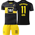 Miniatyrbillede 8 af 10: 2024-2025 Dortmund trøje nr. 9 Allais 10 Sancho 11 Reus hjemmebane fodbolduniform børne drenge og pige sæt{HONGDE} Size 10 socks 18 yards