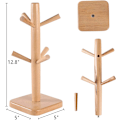 Miniatyrbilde 2 av 5: Trestativ i tre for krus, krusstativ med 6 kroker