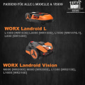 Miniatyrbillede 7 af 8: Premium rustfrie stålsøm til Worx Landroid L & Vision - polerede - 12 x rustfrie stålskruer - hjulstørrelse 225 mm