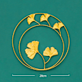 Pikkukuva 1 / 5: Kultainen seinävaate, kodin seinäkoriste, Ginkgo Biloba#4
