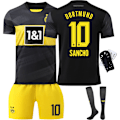 Miniatyrbillede 3 af 10: 2024-2025 Dortmund trøje nr. 9 Allais 10 Sancho 11 Reus hjemmebane fodbolduniform børne drenge og pige sæt{HONGDE} Size 10 socks 20 yards
