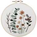 Miniatyrbillede 1 af 5: DIY Blomstermønster Broderikit Cirkel Broderi Korssting S302