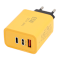 Miniatyrbild 7 av 8: USB-C Laddare Block GaN 65W 3 Portar PD Ström Adapter QC3.0 Väggkontakt i Dubbel Typ C Enstaka USB Snabbladdning för IOS för Galaxy