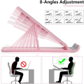 Miniatyrbillede 4 af 4: Bærbar computerstativ til skrivebord, kompatibel med 10-15,6\" (Pink, 1 stk.)