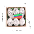 Miniatyrbild 5 av 10: 4 set påskägg DIY handmålade ägg, tecknade kaninägg barn handgjorda handgjorda gåvor