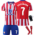 Pikkukuva 1 / 10: 2024-2025 Atletico Madrid kotipeliasu nro 7 Griezmann pelipukusetti, sukat ja suojavarusteet miehille {HONGDE} NO.7  socks + protective gear #18