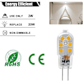 Miniatyrbillede 5 af 7: 10 stk. LED-pære G4, 20W halogenpære-erstatning, 2W G4 dobbelt fodbase, 12V dagslys 6000 K